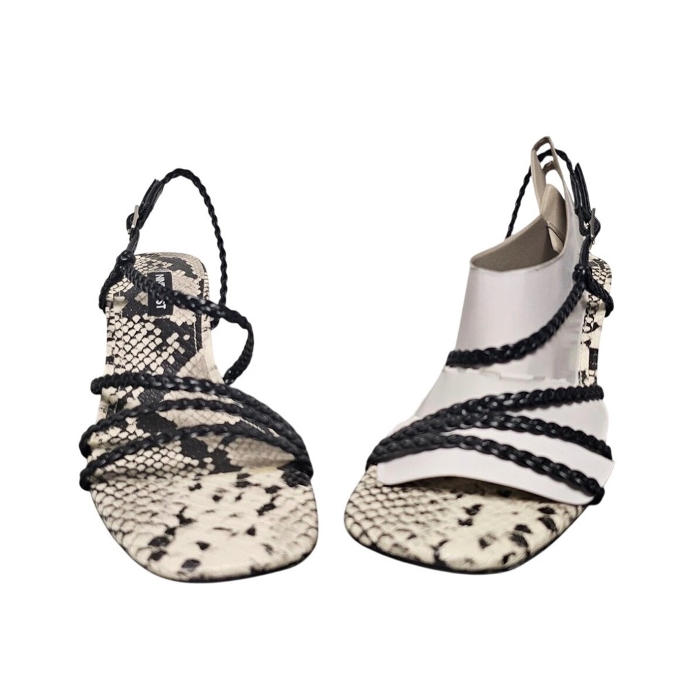Nine West Two Braidedโ Heel Open Toe Sandal Size 9